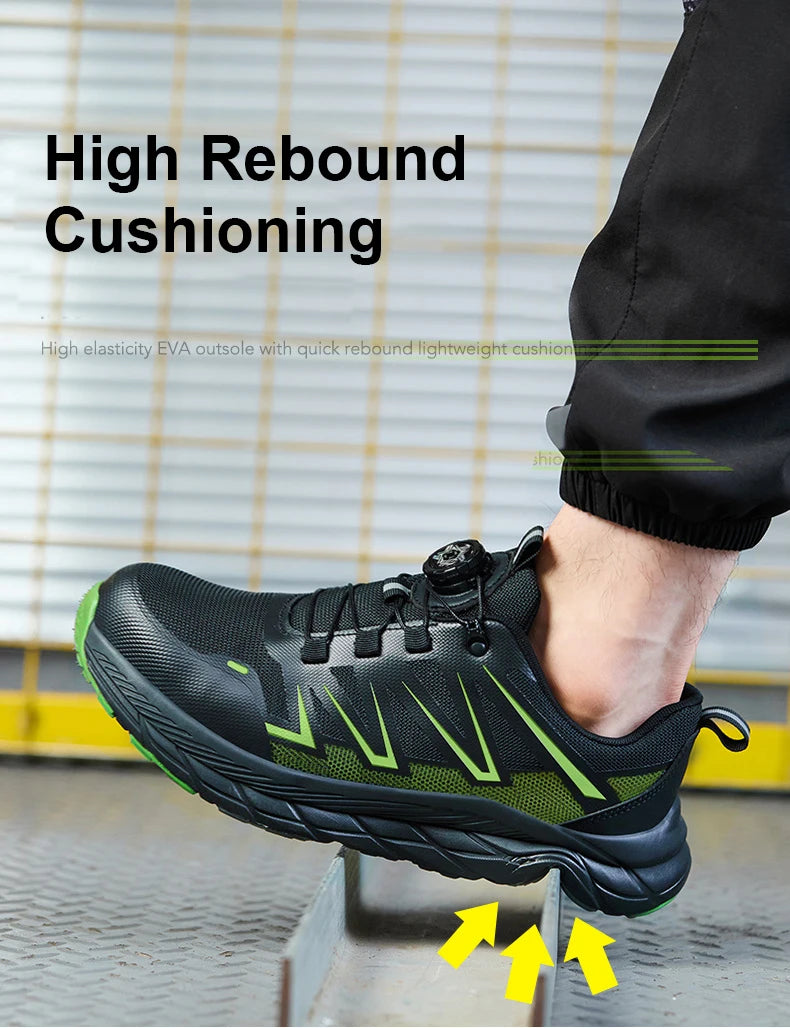 Fashion Safety Shoes Men Steel Toe Work Shoes Anti-smash Anti-puncture protection Construction Functional Shoes Men Work Boots