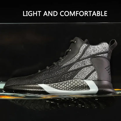 Man Safety Shoes Puncture-Proof Work Sneakers Lightweight Work Shoes Men Steel Toe Anti Smash Safety Boots Indestructible Shoes