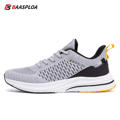 Baasploa Men Running Shoes Lightweight Breathable Jogging Sport Shoes Male Lace-up Fashion Comfort Casual Sneakers Non-slip