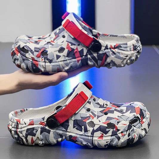 Plus Size 47 Summer Men Sandals Light Soft EVA Men's Hole Shoes Outdoor Slippers Home Garden Clogs Male Beach Flats Slides