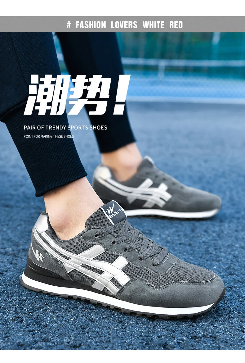 Double Star Training Walking Shoes, Breathable Mesh Sports Shoes, Versatile Fashion Trendy Men's Shoes