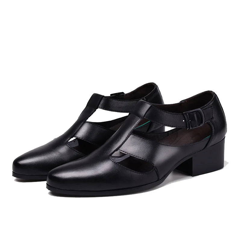 Men's Business Attire Leather Shoes Genuine Leather Wedding Shoe Pointed Toe Trend Hair Stylist Men's Shoes Man Sandals Loafers
