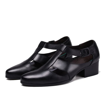 Men's Business Attire Leather Shoes Genuine Leather Wedding Shoe Pointed Toe Trend Hair Stylist Men's Shoes Man Sandals Loafers