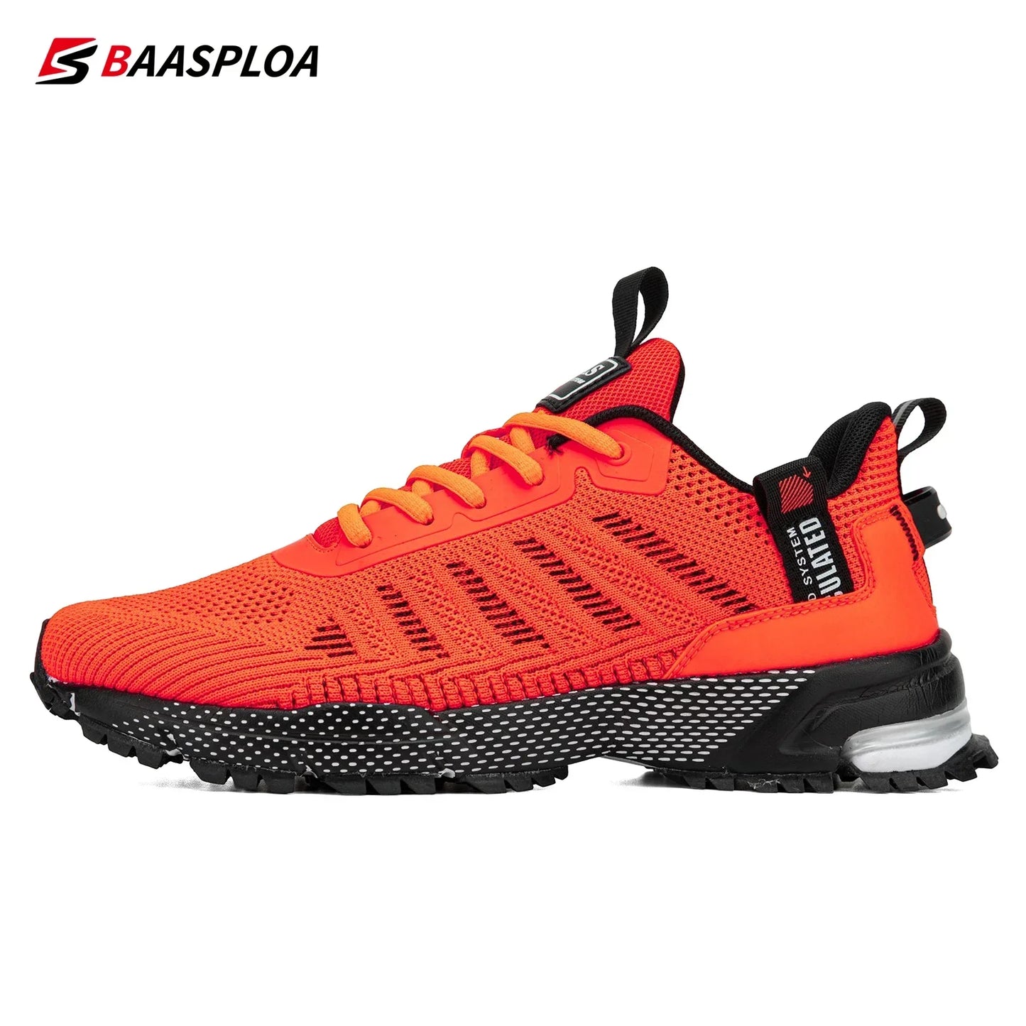 Baasploa Men Running Shoes Lightweight Breathable Jogging Sport Shoes Male Lace-up Fashion Comfort Casual Sneakers Non-slip