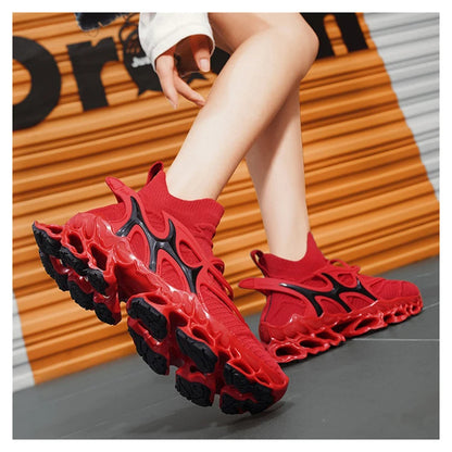 Men's Blade Type Shoes Breathable Shock Absorption Running Shoes Non-Slip Shoes For Jogging Tennis Gym Casual Walking Sneakers
