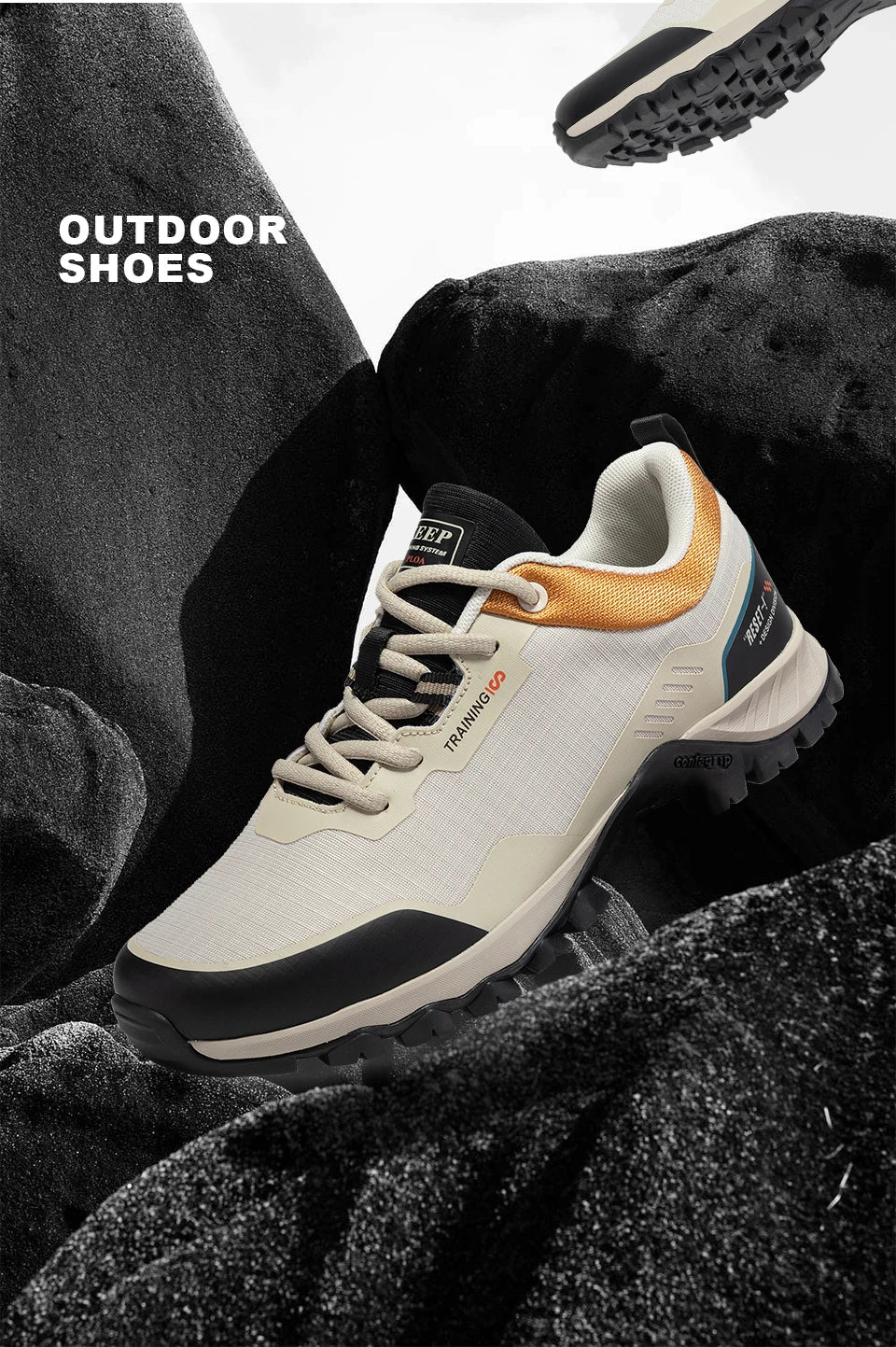 Baasploa Men Hiking Shoes New Outdoor Climbing Waterproof Non-slip Wear-resistant Sneakers Male Casual Lace-Up Walking Shoes ﻿