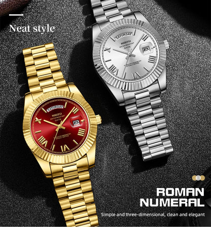 NIBOSI Fashion Watch Men Day Date Miyota Quartz Men Watch Top Brand Luxury Wristwatch Waterproof Steel Male Clocks Reloj Hombre