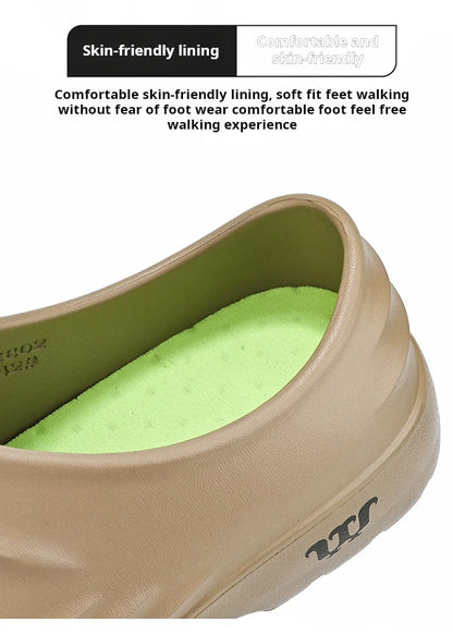 New Men's Anti-slip Chef Shoes Sandals For Men Working Shoes Waterproof Fashion Garden Shoes Clogs For Beach Slippers Size 36-48