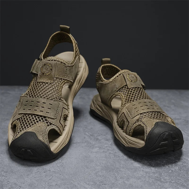 Summer Men' Sandals Breathable Beach Shoes Outdoor Men Casual Sandalies Fashion Male Casual Flats Quick Dry Walking Summer Shoes