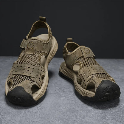 Summer Men' Sandals Breathable Beach Shoes Outdoor Men Casual Sandalies Fashion Male Casual Flats Quick Dry Walking Summer Shoes