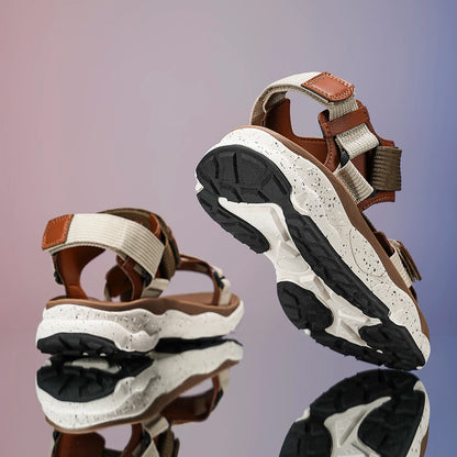 Men's Casual Sports Sandals Outdoor Hiking Sandals Comfortable Non-Slip Beach&Trekking Sandals Plus Size Adjustable