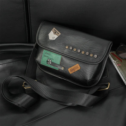 Fashion Badge Rivet Crossbody Bag Men Luxury Brand Designer Shoulder Bag Men Satchels Shoulder Messenger Bags Handbags Bolsos