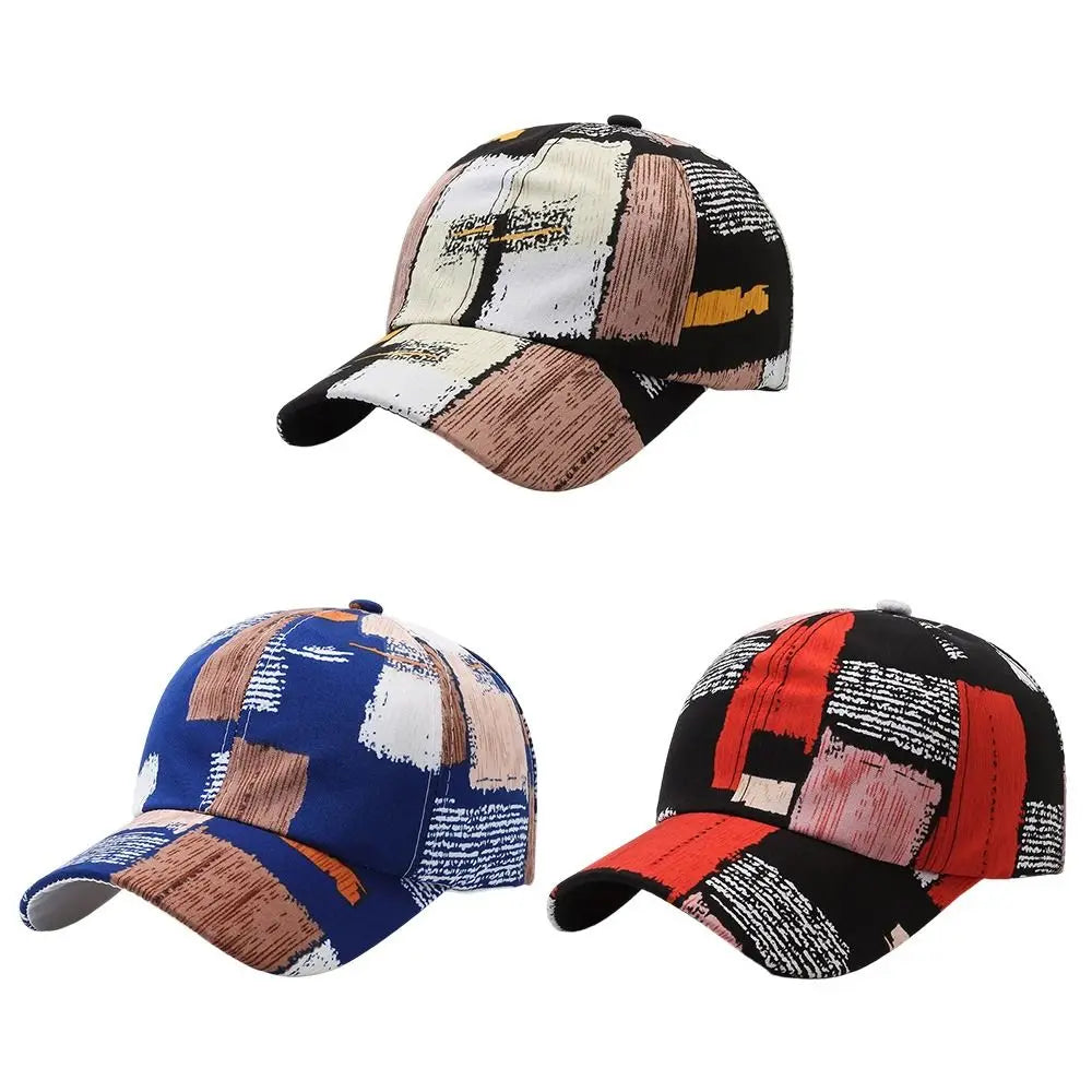 Fashion Graffiti Baseball Cap UV Protection Versatile Sunscreen Hats Breathable Sun Hat for Leisure Outdoor