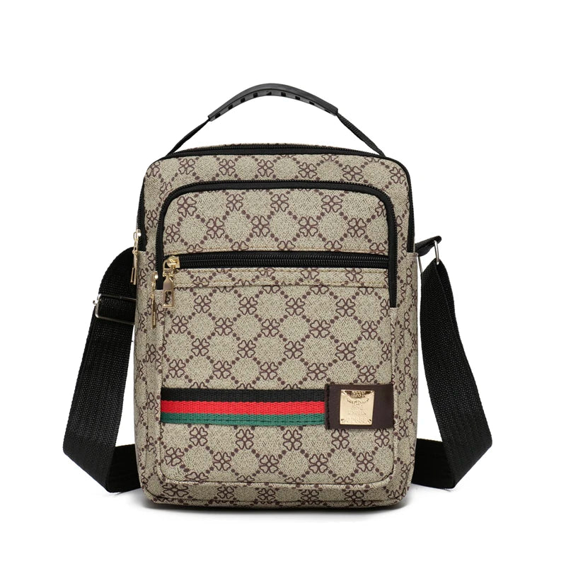 2026 New Fashion Men's Crossbody Bag Casual Multi-Layer Versatile Business Shoulder Bag Handbag
