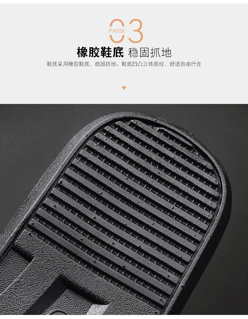 Men's Cotton Slippers Comfortable Breathable Home Footwear Soft Slip On Summer Sandals