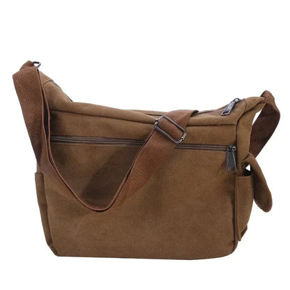 Heren Casual Sling Bag Messenger Crossbody Schouder Unisex Reizen Outdoor Vintage Tassen