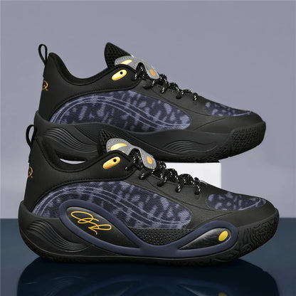 Men's Basketball Shoes Breathable Cushioning Non-Slip Wearable Runing Shoes Gym Training Athletic Basketball Sneakers for Women
