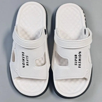 2026 Summer Outdoor Waterproof Slippers Men Eva Soft Lightweight Platform Beach Sandles Male Thick Sole Non Slip Fishing Slides