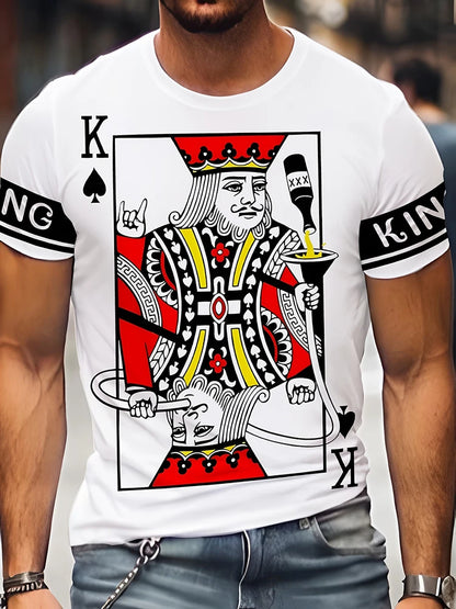 Hip-hop Style Cartoon Bear Print Men's T-shirt Summer Casual Everyday Top Urban Street Fashion Men's Oversized Short Sleeve Tees