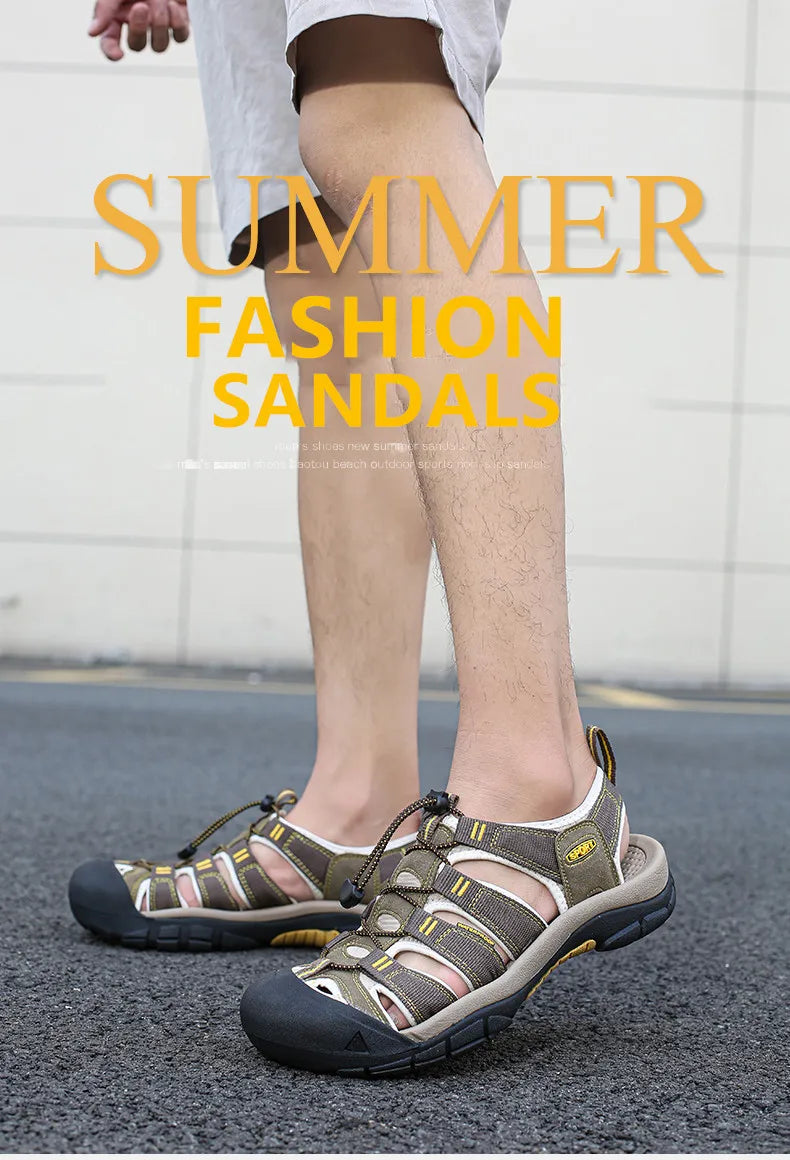 Big Size Summer Outdoor Couple Sandals Breathable Men Hiking Shoes Water Beach Men's Sandals Camping Climbing Aqua Men Sneakers