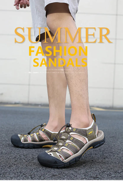 Big Size Summer Outdoor Couple Sandals Breathable Men Hiking Shoes Water Beach Men's Sandals Camping Climbing Aqua Men Sneakers