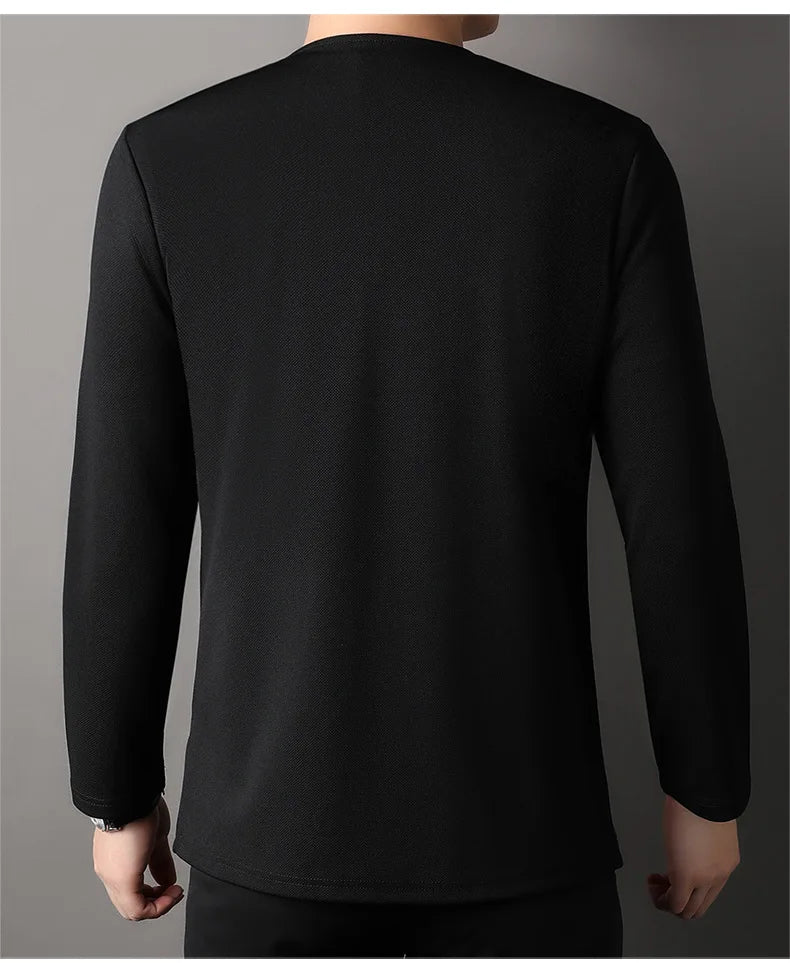 Spring Autumn Knit Cardigan Men Fashion Solid Color Stand Collar Slim Fit Comfortable Casual Men's Korean Knitted Sweater Jacket