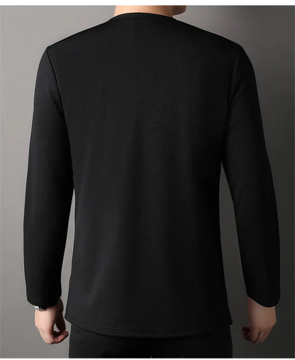 Spring Autumn Knit Cardigan Men Fashion Solid Color Stand Collar Slim Fit Comfortable Casual Men's Korean Knitted Sweater Jacket