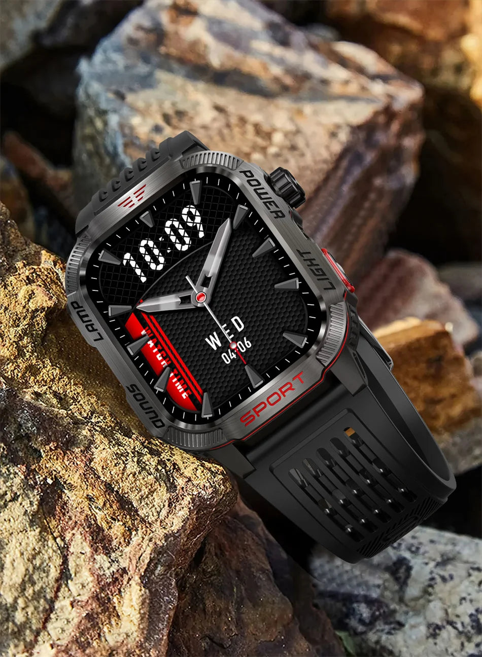 2026 Military GPS Smart Watch Money Detector Light Compass Waterproof Outdoor Sport Tracker Bluetooth Call Watch with Flashlight