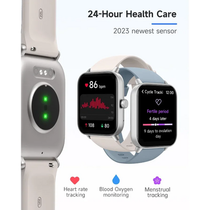 2026 New Smart Watch, 1.8" Fitness Tracker with Heart Rate/Sleep Tracker/Multi Sport Modes/Wireless Call,Suitable for Android & IPhone,Unisex, Ideal As A Gift
