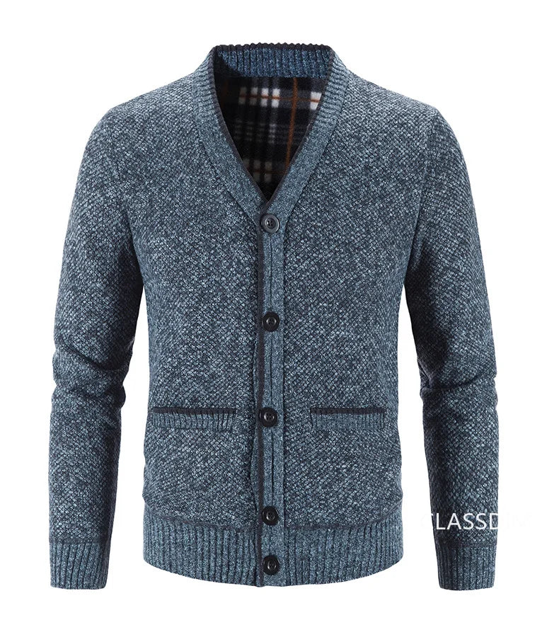 New Autumn Men V-neck Business Cardigans Sweatercoats Winter Warm Cardigan Sweaters Male Casual Cardigans Slim Fit Sweaters 4XL