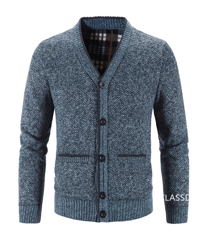 New Autumn Men V-neck Business Cardigans Sweatercoats Winter Warm Cardigan Sweaters Male Casual Cardigans Slim Fit Sweaters 4XL