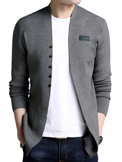 Men Spring Autumn Fashion Thin Sweater Coats Men Slim Fit V-Neck Cardigan Clothing Male Casual Knitted Jackets