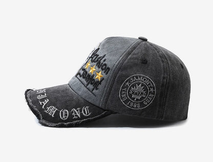 Four Seasons New Baseball Cap Retro Distressed Casual Outdoor Sports Hat Spring And Autumn Sunhat Letter Embroidery Cap Men