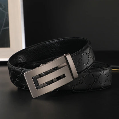 New Business Men's Belt Genuine Leather Male Belt Luxury Brand Alloy Metal Buckle Designer Belts men Waist Strap Belt for Jeans