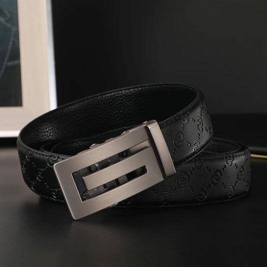 New Business Men's Belt Genuine Leather Male Belt Luxury Brand Alloy Metal Buckle Designer Belts men Waist Strap Belt for Jeans