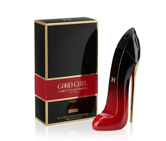 Good Girl Very Elixir Style Perfume For Women 80ml - Long Lasting Intense Red High Heel Bottle Fragrance - Luxury Stiletto Cologne Gift
