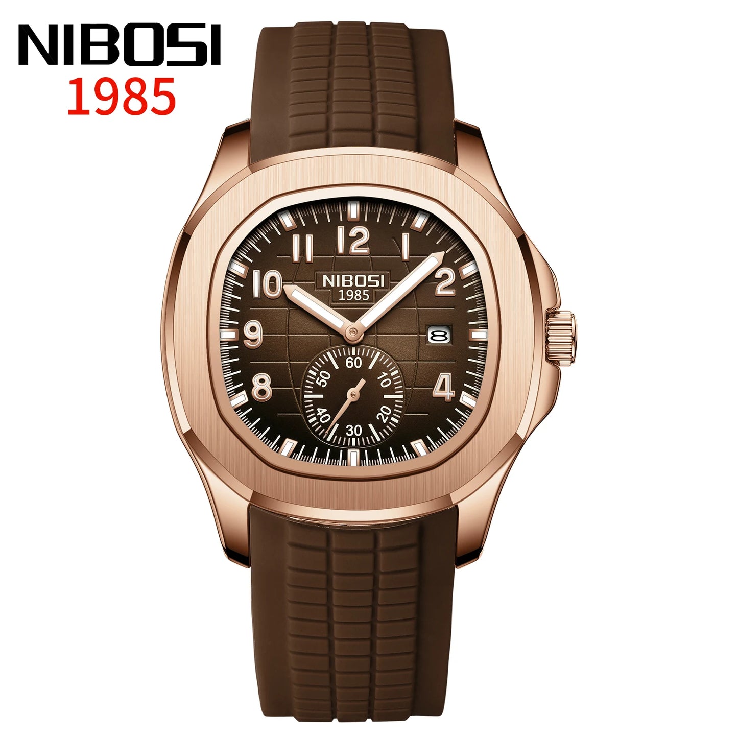 NIBOSI New Mens Watches Top Brand Luxury AQUANAUT Quartz Watches for Men Waterproof Luminous Auto Date Male Watch Reloj Hombre