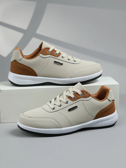 2026 New Walking Sports Shoes Leather Waterproof Casual Sports Shoes Non-slip Shock Absorption Running Shoes Men's Tennis Shoes