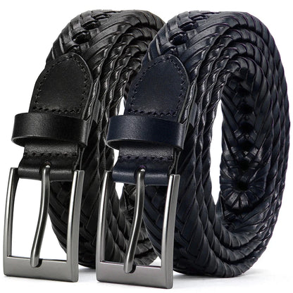 High Quality Genuine Leather Men Belts LONG Large Pin Buckle Metal Automatic Buckle High Quality Casual for Jeans Women Strap