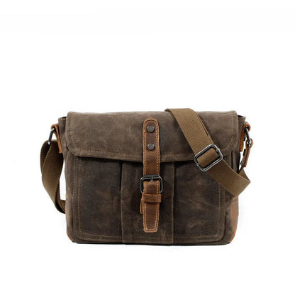 Retro crossbody bag casual canvas shoulder bag simple men's crossbody bag water-resistant men's bag horizontal Crossbody bag