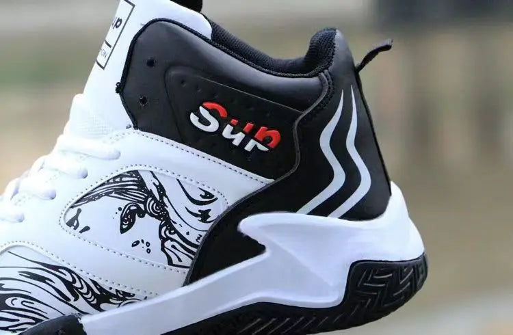 New Anti-Slip Men's Sneaker High Top Men's Basketball Shoes Luxury Comfortable Running Shoes Fashionable Versatile Casual Shoes