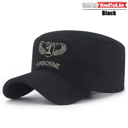 AIRBORNE Airborne Commando Cadet Flat Cap Sun Hat Trucker Caps Dad Hats