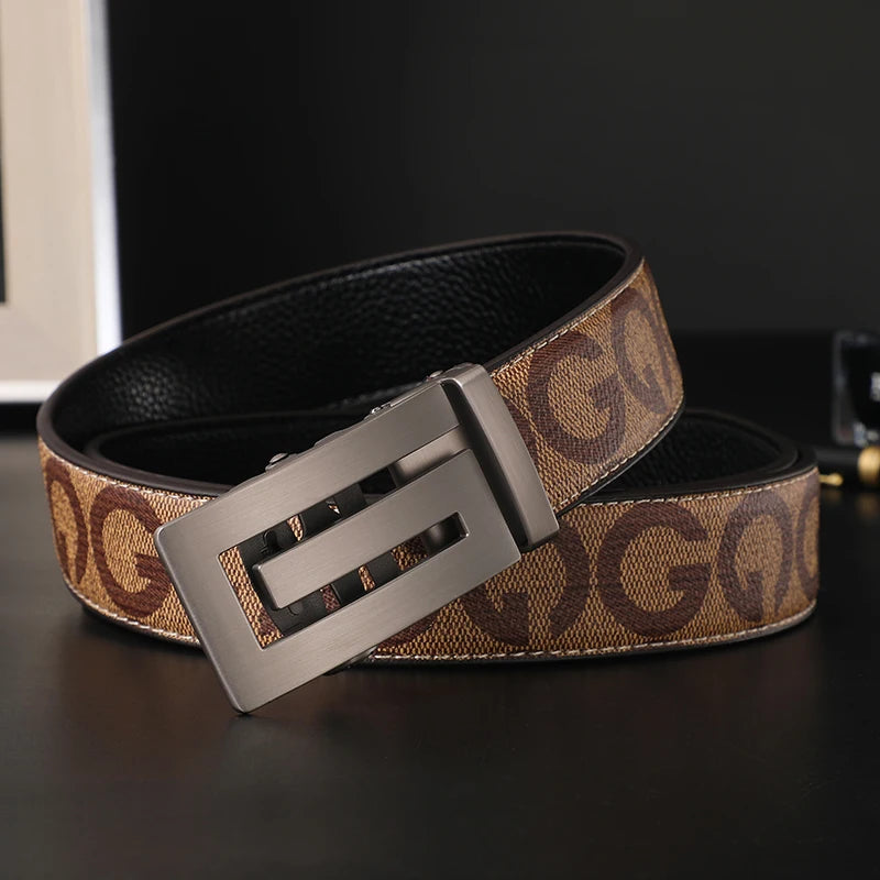 New Business Men's Belt Genuine Leather Male Belt Luxury Brand Alloy Metal Buckle Designer Belts men Waist Strap Belt for Jeans