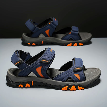 Men's Casual Sports Sandals Outdoor Hiking Sandals Comfortable Non-Slip Beach&Trekking Sandals Plus Size Adjustable