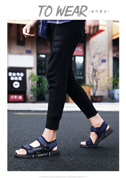 Men Sandals Summer Leisure Beach Holiday Sandals Men Shoes New Outdoor Sneakers Male Retro Comfortable Casual Sandals Men