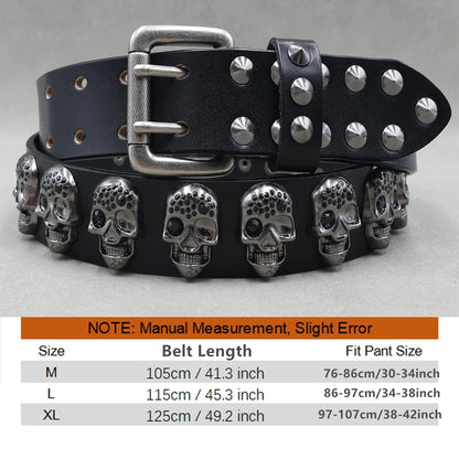 Heavy Metal Punk Belt Genuine Leather Hip Hop Belts For Men Cross Rivet Jeans belt male Strap Ceinture Homme designer belt