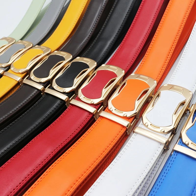 Women man Genuine Leather Belt For Female Strap Casual All-match Ladies Adjustable Belts Designer Automatic man belt buckle