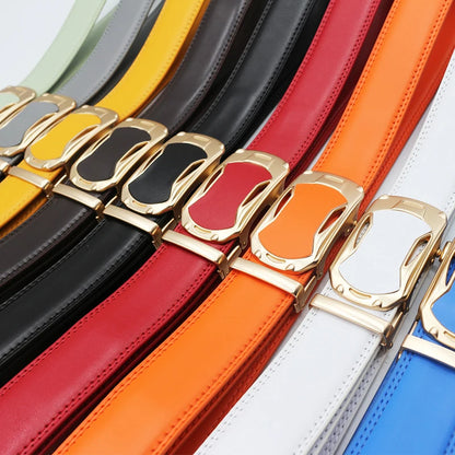 Women man Genuine Leather Belt For Female Strap Casual All-match Ladies Adjustable Belts Designer Automatic man belt buckle