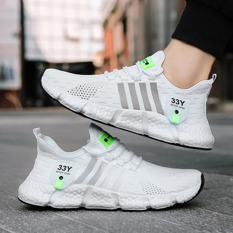 Men Shoes Breathable Classic Running Shoes For Women Outdoor Light Comfortable Mesh Shoes Slip On Walking Sneakers Unisex Tennis