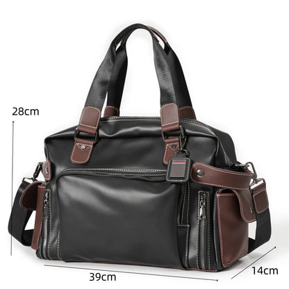 High Quality Handbag Men Business Briefcase Vinatge Fashion Top-Handle Bags For Men Large capacity Travel Laptop Bags Satchels